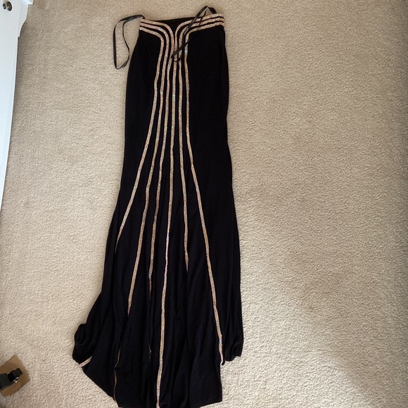 Jovani black and gold two piece formal/ prom gown - Picture 7 of 8